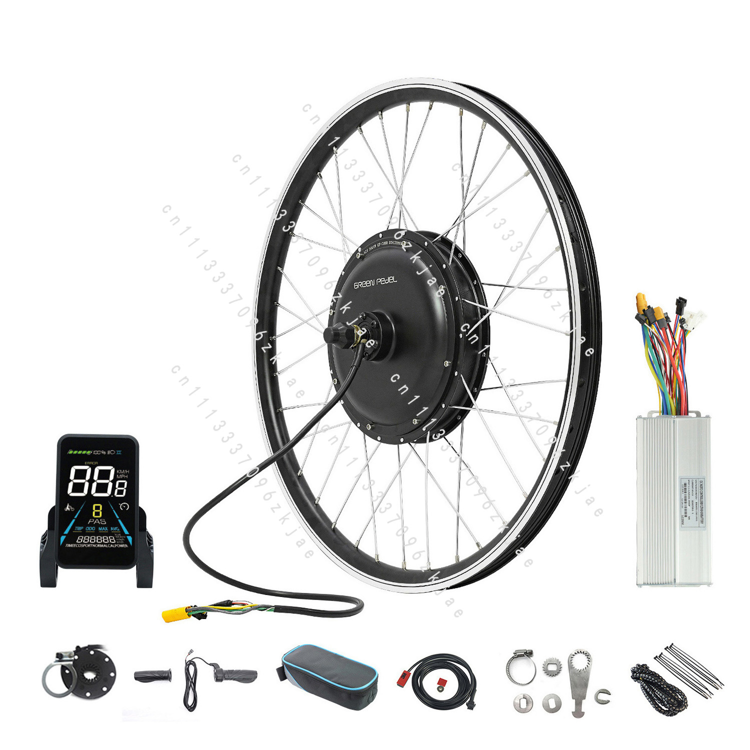 Gearless Hub Motor Conversion Kit 2000W With Display - Zestaw do konwersji roweru elektrycznego: silnik