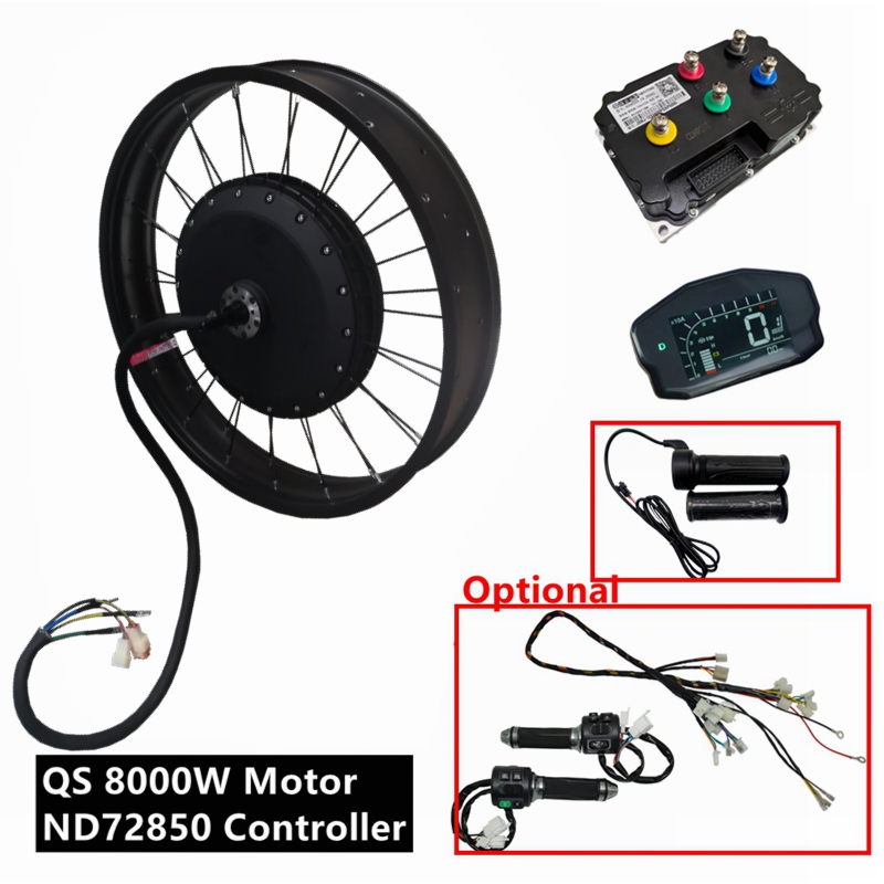 72V 8000W Brushless Hub Motor - Zestaw do ebike'a NBpower/QS273 V3 72V