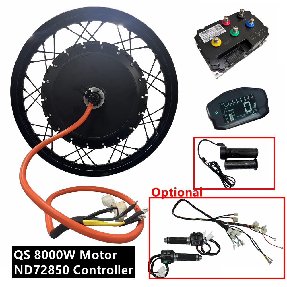 72V 8000W Brushless Hub Motor - Zestaw do roweru elektrycznego NBpower/QS273 V3