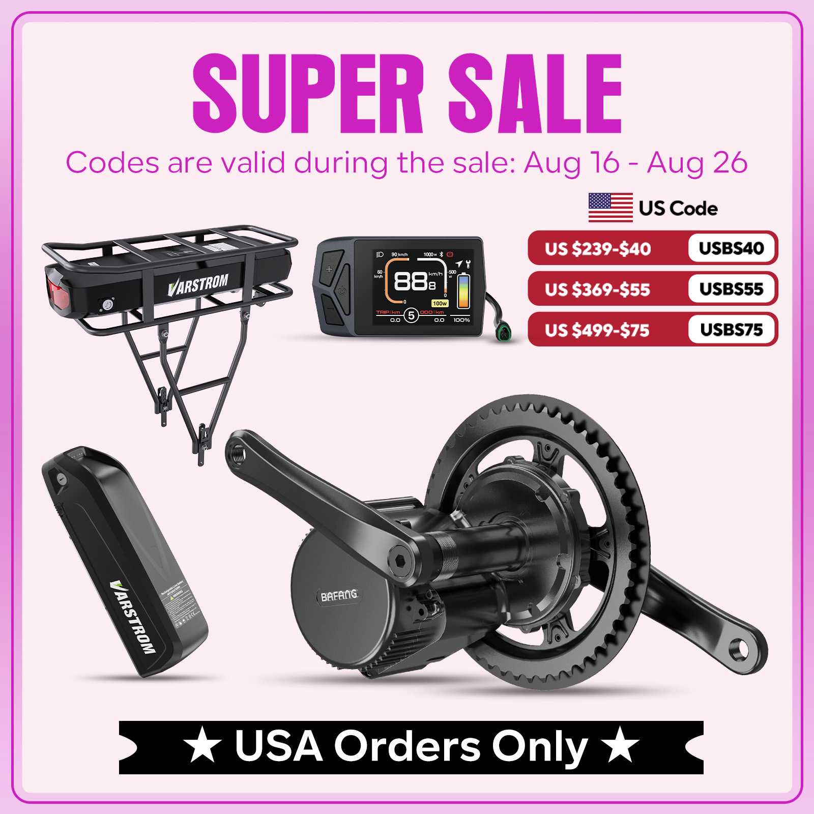 Side Hung Mid Drive Motor Kit - [Na stanie w USA] Zestaw silnika
