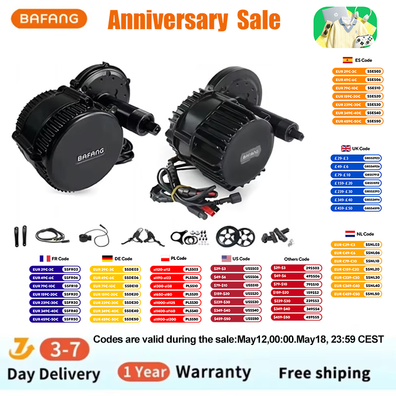 Mid Drive Conversion Kit 1000W - Bafang BBSHD 1000W 48V 68mm Zestaw