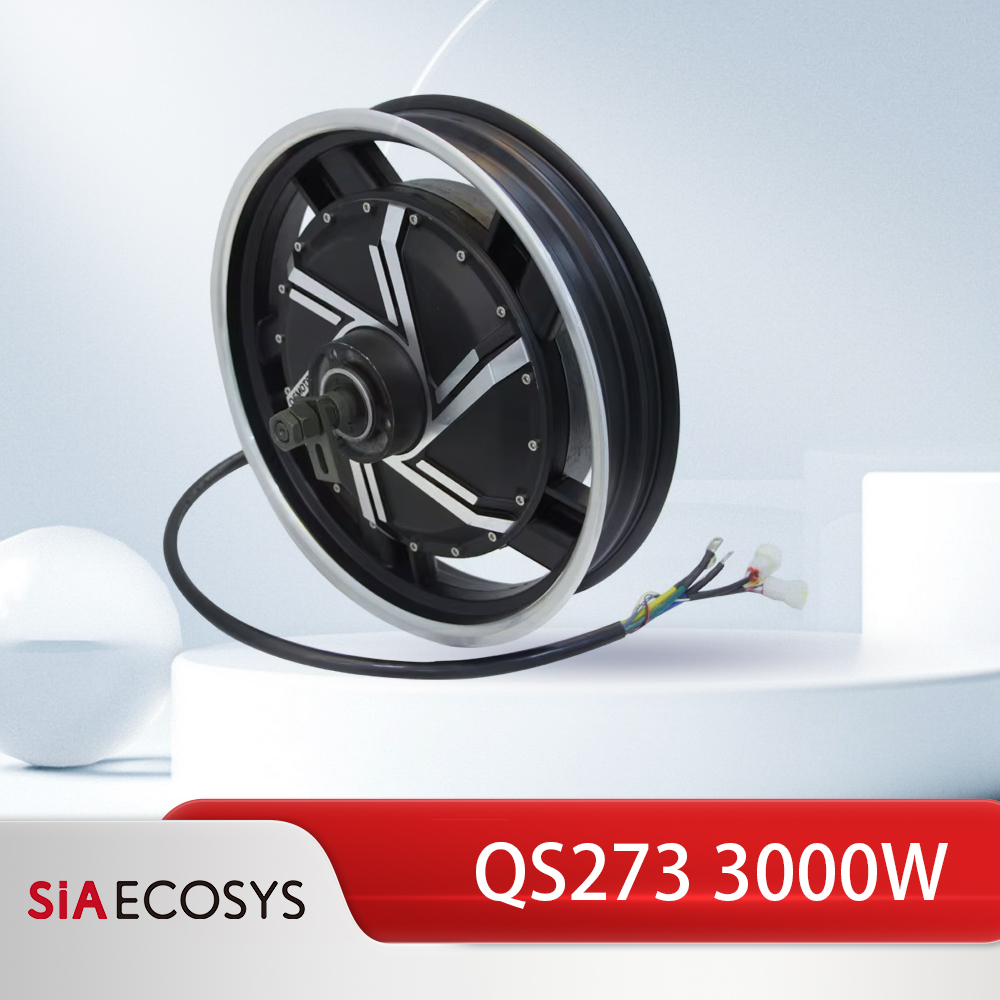 QSMOTOR QS273 17-calowy 3000W  – 17 Inch Motorcycle Rim Hub Motor 72V recenzja i cena